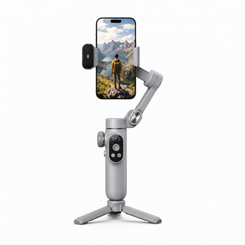 Creator Flow Motion Kit smartphone gimbal with AI tracking sensor filming outdoor content